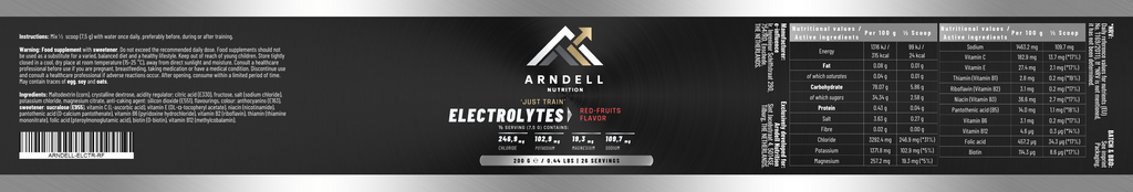 Electrolytes Red Fruits – 200 g | Hydratatie & Elektrolytenbalans