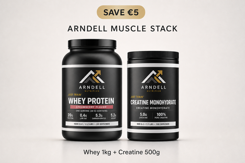 Arndell Muscle Builder Stack – Whey Protein Strawberry + Creatine | Bespaar €5