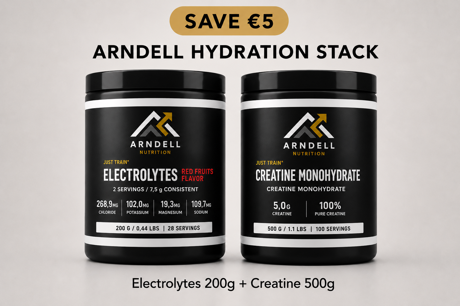 Arndell Hydration Stack – Electrolytes + Creatine | Bespaar €5