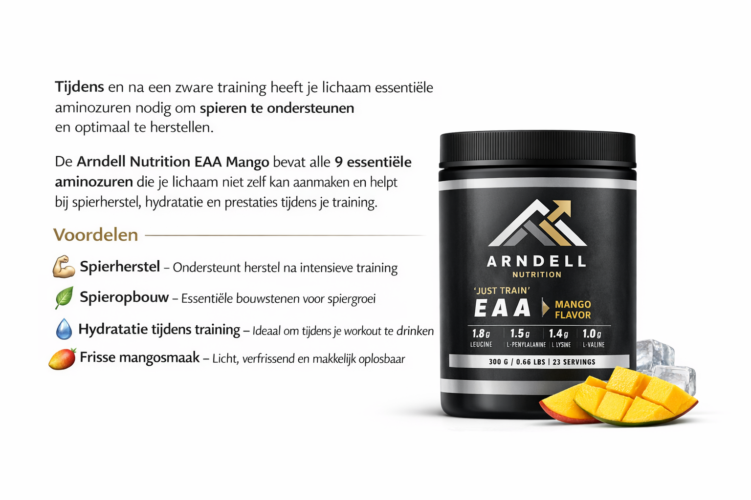 EAA Mango – 300g | Essentiële Aminozuren voor Spierherstel