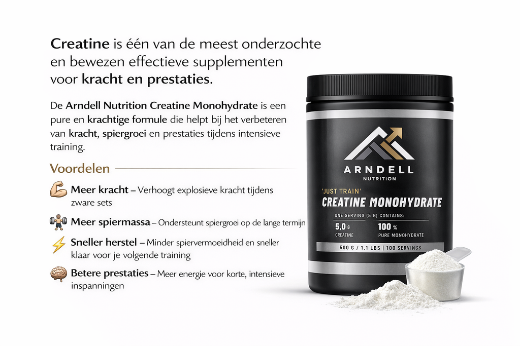 Creatine Monohydrate – 500g | Meer Kracht & Spiermassa